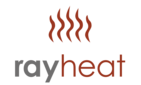 rayheat Logo - rotbraun; 5 senkrechte Wellenlinien