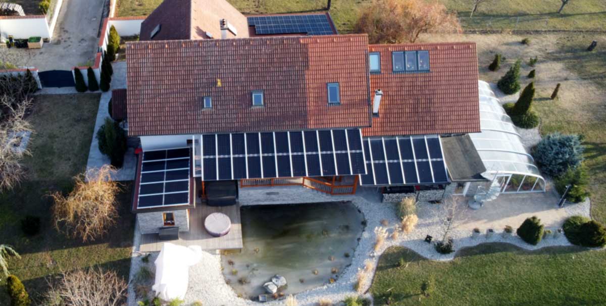 Haus mit Photovoltaik-Anlage
