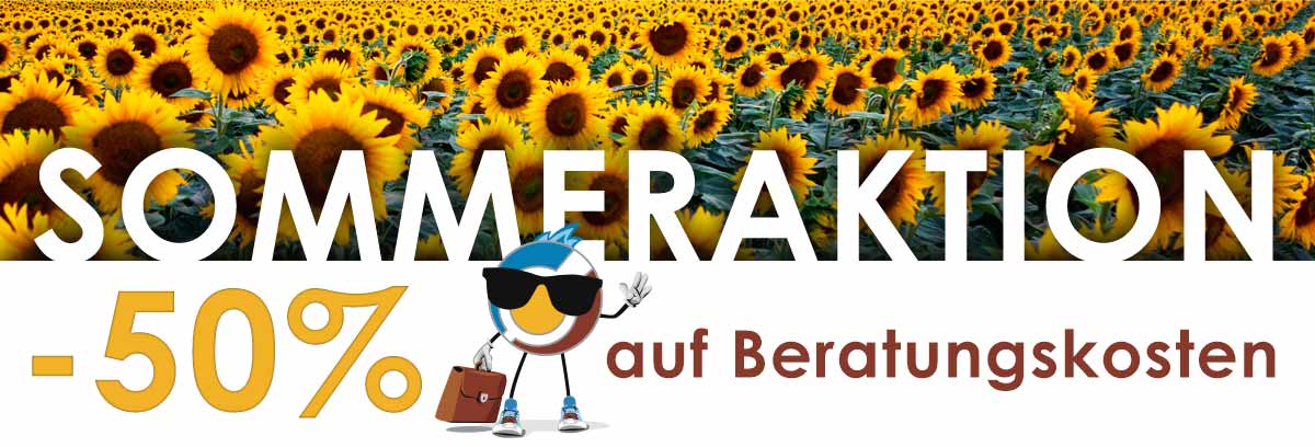 Sommeraktion -50% auf Beratungskosten