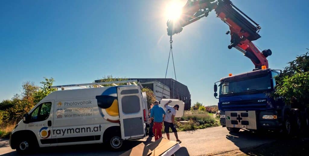 Sunwoda Batteriegroßspeicher Einbau des Solis Wechselrichters mit raymann kraft der sonne